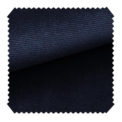 novely® Passau | 1 lfm | samtig weicher Chenille Möbelstoff in 26 Farben | Polsterstoff (09 Dunkelblau) von NOVELY