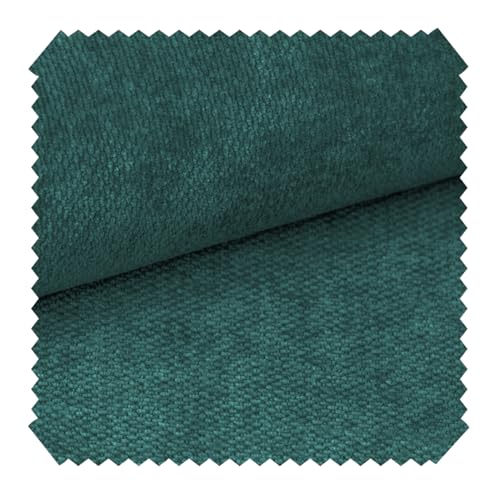 novely® RINGO - Kuscheliger Chenille-Polsterstoff - Schwer Entzündbarer Möbelstoff mit Filzrückseite - Pflegeleichte Meterware 1lfm Farbe: 06 Petrol von NOVELY
