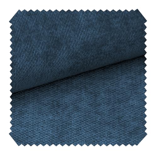 novely® RINGO - Kuscheliger Chenille-Polsterstoff - Schwer Entzündbarer Möbelstoff mit Filzrückseite - Pflegeleichte Meterware 1lfm Farbe: 10 Navy von NOVELY