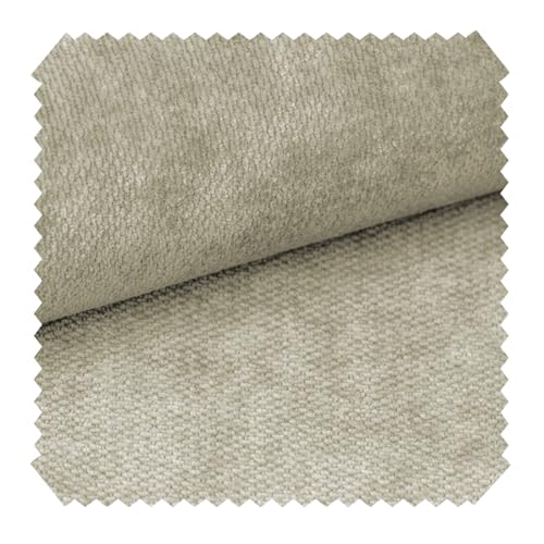 novely® RINGO - Kuscheliger Chenille-Polsterstoff - Schwer Entzündbarer Möbelstoff mit Filzrückseite - Pflegeleichte Meterware 1lfm Farbe: 18 Taupe von NOVELY