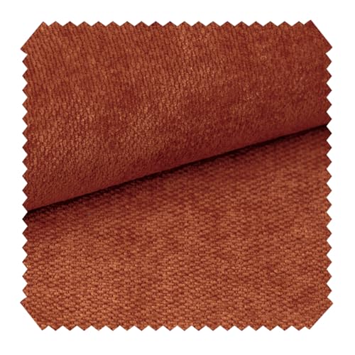 novely® RINGO - Kuscheliger Chenille-Polsterstoff - Schwer Entzündbarer Möbelstoff mit Filzrückseite - Pflegeleichte Meterware 1lfm Farbe: 24 Ziegelrot von NOVELY
