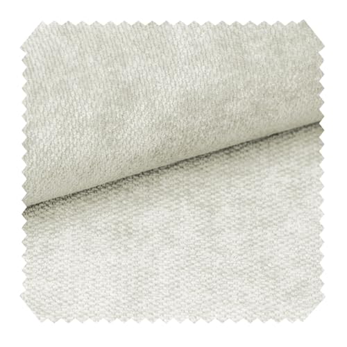 novely® RINGO - Kuscheliger Chenille-Polsterstoff - Schwer Entzündbarer Möbelstoff mit Filzrückseite - Pflegeleichte Meterware 1lfm Farbe: 16 Creme von NOVELY