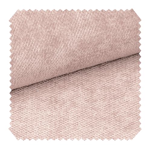 novely® RINGO - Kuscheliger Chenille-Polsterstoff - Schwer Entzündbarer Möbelstoff mit Filzrückseite - Pflegeleichte Meterware 1lfm Farbe: 22 Rosa von NOVELY