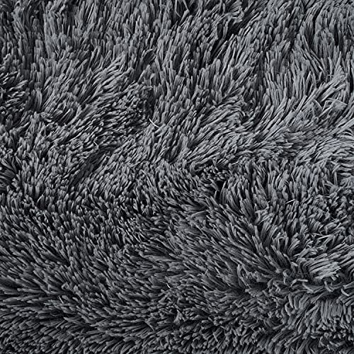 novely® SHADY - Kuscheliger Plüschstoff - Ultraweicher Zottelplüsch - Flauschiger Hochfloor und Langhaar - Pflegeleichte Meterware 1 lfm Farbe: 02 Grau von NOVELY