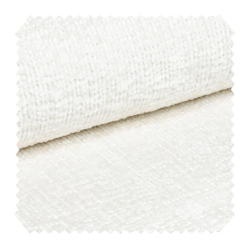 novely® TRENTO - Hochwertiger Möbelstoff - Schwer Entzündbarer Polsterstoff - Pflegeleichte Meterware 1lfm Farbe: 05 Creme von NOVELY
