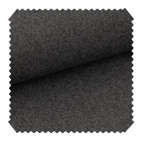 novely® exquisit CALMI Polsterstoff in Woll-Optik - Schwer Entzündbarer Möbelstoff - Melange Meterware 1lfm Farbe: 18 Graphitgrau von NOVELY