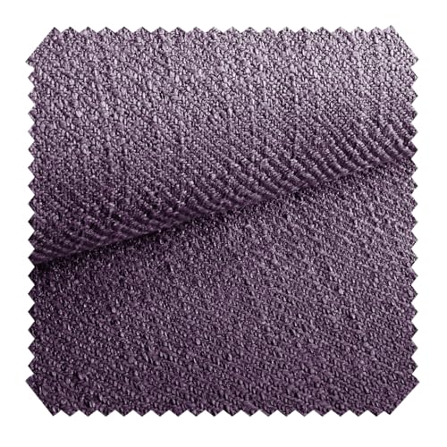 novely® exquisit DECORETTO - Weicher Polsterstoff im Naturfaser Look - Schwer Entzündbarer Möbelstoff mit Ultra-Clean-Technologie - Pflegeleichte Meterware 1lfm (07 Lila) von NOVELY