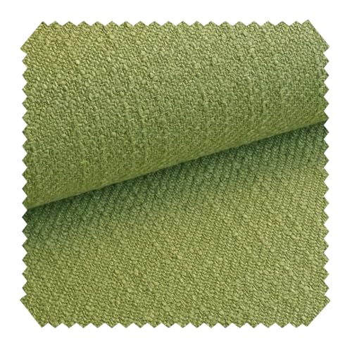 novely® exquisit DECORETTO - Weicher Polsterstoff im Naturfaser Look - Schwer Entzündbarer Möbelstoff mit Ultra-Clean-Technologie - Pflegeleichte Meterware 1lfm (15 Lindgrün) von NOVELY