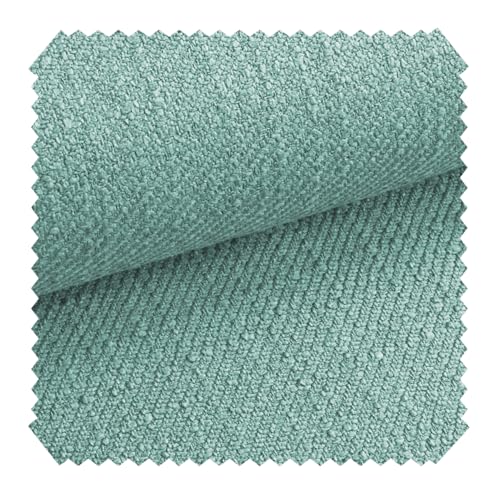 novely® exquisit DECORETTO - Weicher Polsterstoff im Naturfaser Look - Schwer Entzündbarer Möbelstoff mit Ultra-Clean-Technologie - Pflegeleichte Meterware 1lfm (16 Mintgrün) von NOVELY