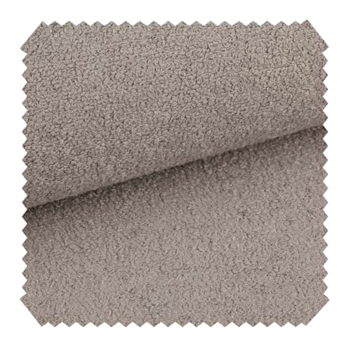 novely® exquisit DOLORES Robuster Bouclé-Stoff - Gemütlicher Polsterstoff - Schwer Entzündbarer Möbelstoff - Pflegeleichte Meterware 1lfm (04 Grau) von NOVELY