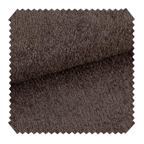 novely® exquisit DOLORES Robuster Bouclé-Stoff - Gemütlicher Polsterstoff - Schwer Entzündbarer Möbelstoff - Pflegeleichte Meterware 1lfm (20 Braun-Grau) von NOVELY