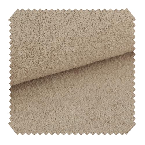 novely® exquisit DOLORES Robuster Bouclé-Stoff - Gemütlicher Polsterstoff - Schwer Entzündbarer Möbelstoff - Pflegeleichte Meterware 1lfm (02 Beige) von NOVELY