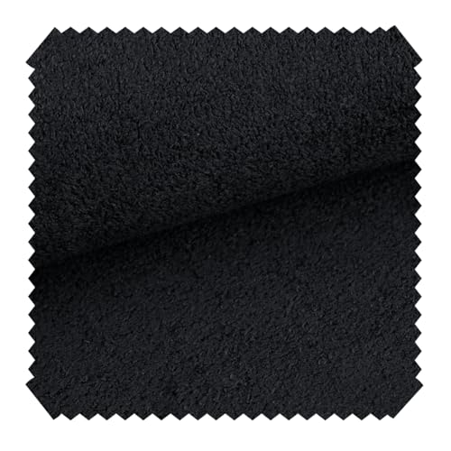 novely® exquisit DOLORES Robuster Bouclé-Stoff - Gemütlicher Polsterstoff - Schwer Entzündbarer Möbelstoff - Pflegeleichte Meterware 1lfm (24 Schwarz) von NOVELY