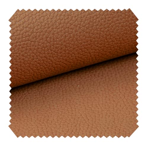 novely® exquisit OLIVERA - Ultraweicher Möbelstoff in Echtlederoptik - Schwer Entzündbarer Polsterstoff - Pflegeleichte Meterware 1lfm (07 Terracotta) von NOVELY