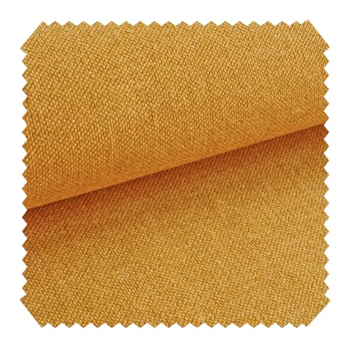 novely® exquisit REVELLO - Samtweicher und Leichter Polsterstoff mit Baumwollanteil - Schwer Entzündbarer Möbelstoff - Pflegeleichte Meterware 1lfm (16 Gelb Orange) von NOVELY