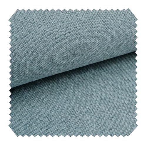 novely® exquisit REVELLO - Samtweicher und Leichter Polsterstoff mit Baumwollanteil - Schwer Entzündbarer Möbelstoff - Pflegeleichte Meterware 1lfm (23 Grau Blau) von NOVELY