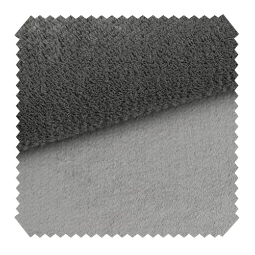novely® exquisit SORRENTO Ultraweicher Polsterstoff - Premium Möbelstoff - Kuscheliger Dekostoff - Pflegeleichte Meterware 1lfm (04 Hellgrau) von NOVELY