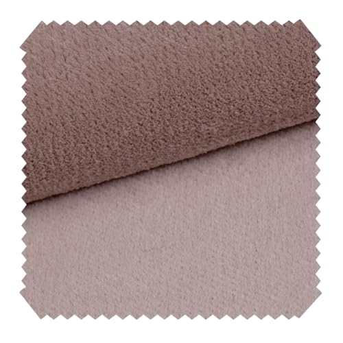 novely® exquisit SORRENTO Ultraweicher Polsterstoff - Premium Möbelstoff - Kuscheliger Dekostoff - Pflegeleichte Meterware 1lfm (10 Altrosa) von NOVELY
