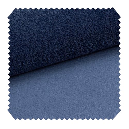 novely® exquisit SORRENTO Ultraweicher Polsterstoff - Premium Möbelstoff - Kuscheliger Dekostoff - Pflegeleichte Meterware 1lfm (15 Navy Dunkelblau) von NOVELY