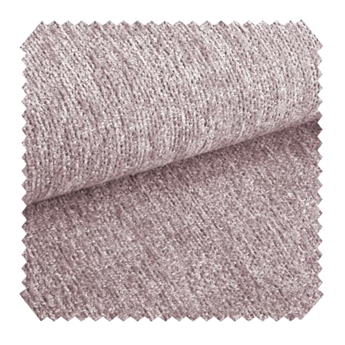 novely® exquisit TESSANO - Samtweicher Chenille-Polsterstoff in 3D-Optik - Schwer Entzündbarer Möbelstoff - Pflegeleichte Meterware 1lfm (08 Malve Pastell Lila) von NOVELY
