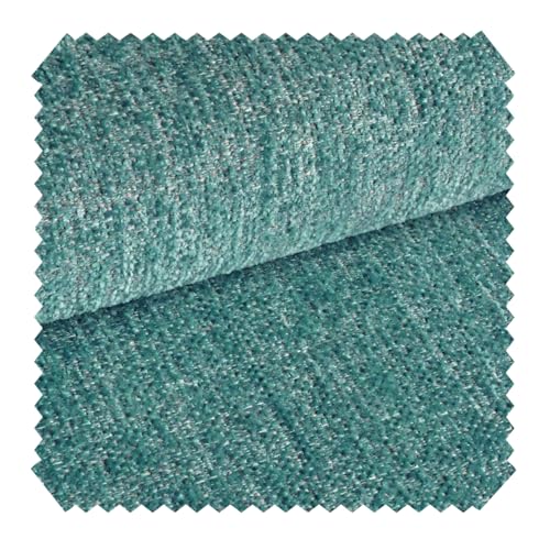 novely® exquisit TESSANO - Samtweicher Chenille-Polsterstoff in 3D-Optik - Schwer Entzündbarer Möbelstoff - Pflegeleichte Meterware 1lfm (11 Ozean Blau) von NOVELY