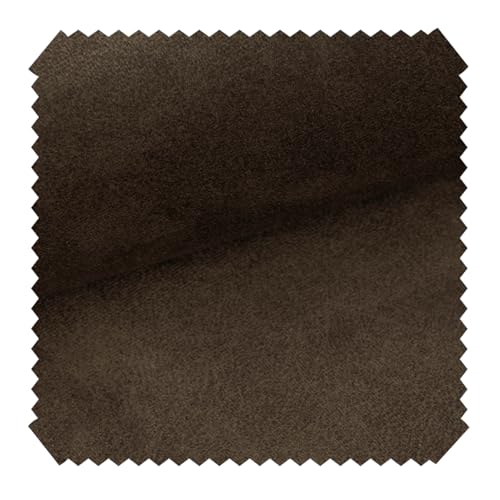 novely® COUEN Ultraweicher Antik Möbelstoff - Vintage Velours Polsterstoff - Pflegeleichte Meterware 1lfm (09 Braun) von NOVELY