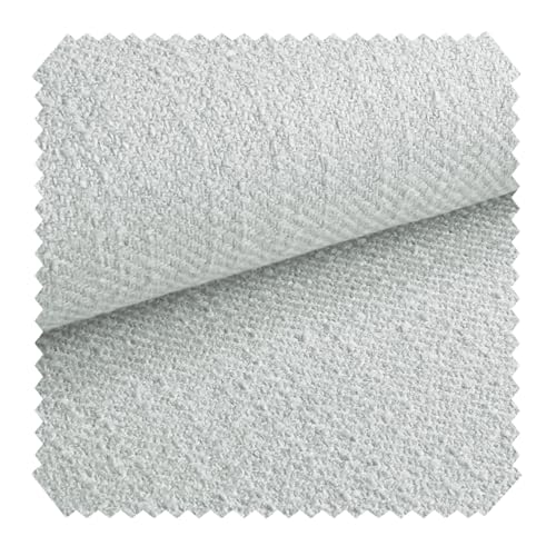 NOVELY® exquisit DECORETTO - Weicher Polsterstoff im Naturfaser Look - Schwer Entzündbarer Möbelstoff mit Ultra-Clean-Technologie - Pflegeleichte Meterware 1lfm (05 Silbergrau) von NOVELY