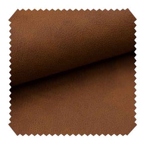 novely® Konstanz Kunstleder Vintage Antik Möbelstoff Polsterstoff Lederimitat | Meterware | 1lfm (05 Cognac) von NOVELY
