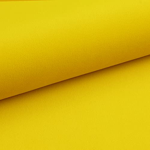 novely OTHELLO Premium Polsterstoff Samt Easy Clean | 1 lfm | Velours Stoff Farbe: 14 Gelb von NOVELY
