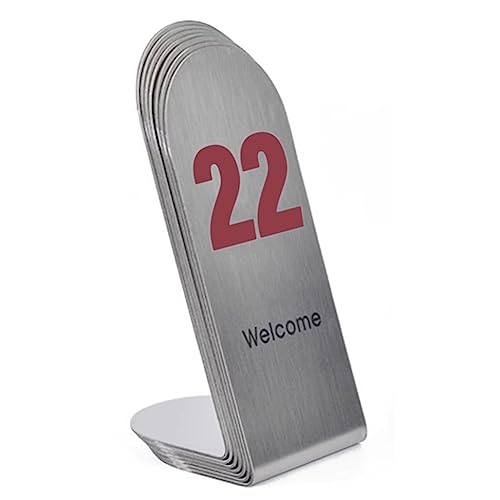 Tischnummern Tischschilder Restaurant-Nummern Für Tische, 1-50 51-100 Edelstahl Schilder Rahmen/ Ständer Für Cafés Bars Hochzeit Empfang Partys Essen Tisch Center Decor, Hoch 12cm Tischkarten Blatt ( Tischnummern Tischschilder Restaurant-Nummern Für Tische, 1-50 51-100 Edelstahl Schilder Rahmen/ Ständer Für Cafés Bars Hochzeit Empfang Partys Essen Tisch Center Decor, Hoch 12cm Tischkarten Blatt ( von NOWLIN