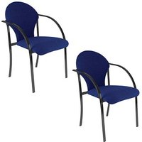 2 Nowy Styl Besucherstühle VISA BLACK blau Kunststoff von Nowy Styl