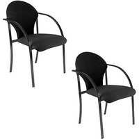 2 Nowy Styl Besucherstühle VISA BLACK schwarz Kunststoff von Nowy Styl