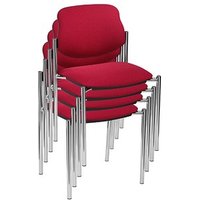 4 Nowy Styl Besucherstühle Styl STYL CHROM C-29 4ER bordeaux Stoff 4 Nowy Styl Besucherstühle Styl STYL CHROM C-29 4ER bordeaux Stoff von Nowy Styl