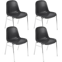 4 Nowy Styl Schalenstühle Beta SCHWARZ K02 schwarz Kunststoff von Nowy Styl