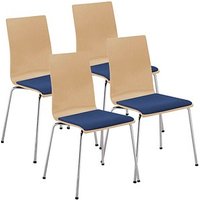 4 Nowy Styl Schalenstühle Cafe VII buche, blau Holz 4 Nowy Styl Schalenstühle Cafe VII buche, blau Holz von Nowy Styl