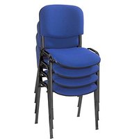 4 Nowy Styl Besucherstühle Iso ISO BLACK 1.3 C06 blau Stoff von Nowy Styl