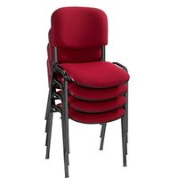 4 Nowy Styl Besucherstühle Iso ISO BLACK 1.3 C29 bordeaux Stoff 4 Nowy Styl Besucherstühle Iso ISO BLACK 1.3 C29 bordeaux Stoff von Nowy Styl