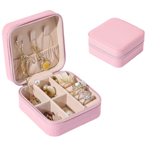 NOXYZA Schmuckkästchen Reise,1 Stück,Schmuckaufbewahrung Schmuckkästchen Klein,Schmuck-Reiseetui,Schmuckschatulle für Mädchen,für Ohrringe, Halsketten, Ringe, Geschenk Hochzeit von NOXYZA