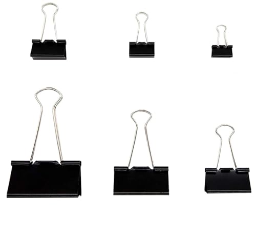10/5pcs Metallbindemittel Clips Paper Clips 15/19/25/32/41 mm Papierclips for Bücher Stationery School Office Supplies(19MM 10PCS) von NOZLIHMH