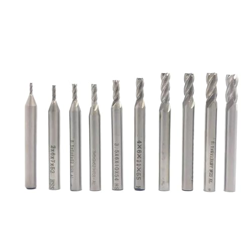 10 teile/satz 1,5/2/2,5/3/3,5/4/4,5/5/5,5/6mm 4 flöte Schaftfräser gerade schaft HSS Aluminium Fräsen werkzeug 10 teile/satz 1,5/2/2,5/3/3,5/4/4,5/5/5,5/6mm 4 flöte Schaftfräser gerade schaft HSS Aluminium Fräsen werkzeug von NOZLIHMH