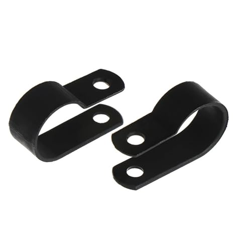 100pcs R -Typ Nylon Kabelklemme Kunststoff Black Nylon Befestigungselemente Kabelmontage Fix Hardware Elektrische Armaturen(6.4mm white) von NOZLIHMH