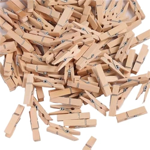 25 mm Foto-Kleiderordner-Holzklammern, 100 Stück(50 pcs) von NOZLIHMH