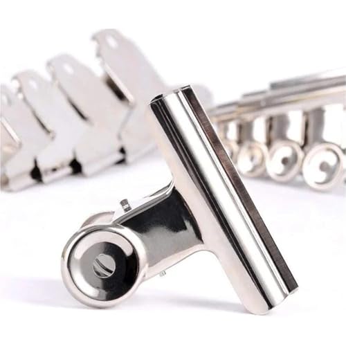 5pcs Edelstahl Clips Clips Clips Bindemittel Papierklemmen Stoffnähungsklammern Beutel Clips for Handwerksbüro Wohnkultur(22mm 5pcs) von NOZLIHMH