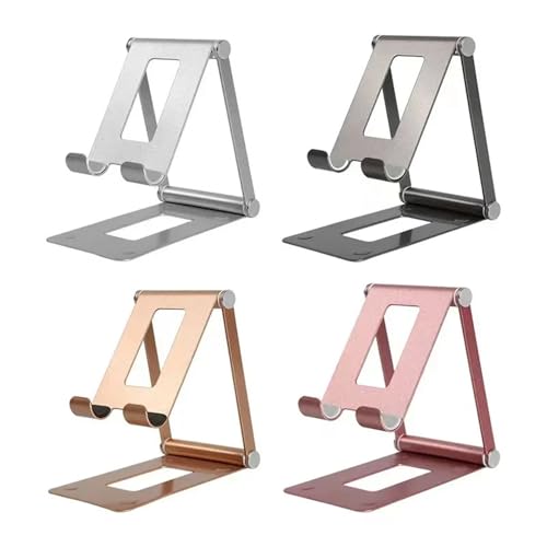 Einstellbarer Telefonhalter Desktop Faltbarer Tablet Support Stand Desk Bracket Organizer Tragbarer Smartphone Mount Office Supplies(Red) von NOZLIHMH