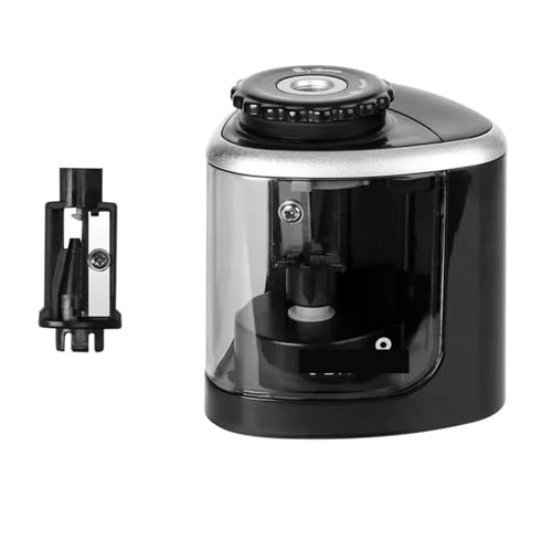 Electric Auto Pencil Spitzer for Studenten, Helical Steel Blade Spitzer for Künstler, farbige Stifte for Kinder und Erwachsene(Black) von NOZLIHMH