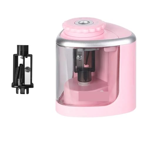 Electric Auto Pencil Spitzer for Studenten, Helical Steel Blade Spitzer for Künstler, farbige Stifte for Kinder und Erwachsene(Pink) von NOZLIHMH