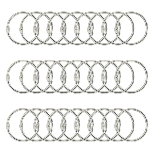 Lose Leaf Binder Rings Notebook Metal 15/30pcs 16-80 mm Alben School Schlüsselbindungsbindungs-Hoops-Büro-Bindungsversorgungen(30Pcs 16mm) von NOZLIHMH