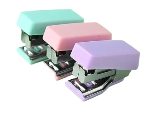 Metal Heftler -Set mit 500pcs 10# Staples Cute Stapler Binding Tools süße Briefpapierschule Bürovorräte(Pink) von NOZLIHMH