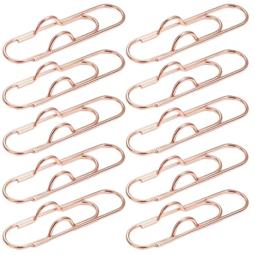 Multifunktionales Metallpapierclips Papierfixe -Stifthalter -Clips for Journal -Dokument Notebook Text fester Pin Anti Lost Bleistift Klemme(Rose Gold 10PCS) von NOZLIHMH