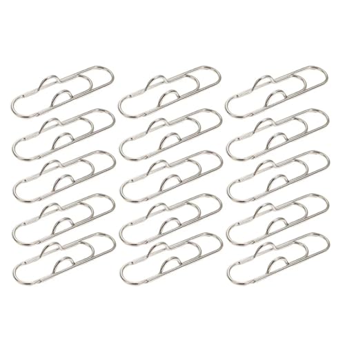 Multifunktionales Metallpapierclips Papierfixe -Stifthalter -Clips for Journal -Dokument Notebook Text fester Pin Anti Lost Bleistift Klemme(Silver 15PCS) von NOZLIHMH